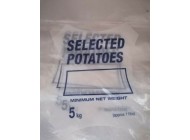 5kg Red Printed Potato Sacks (14 x 19")  Packed in 500's